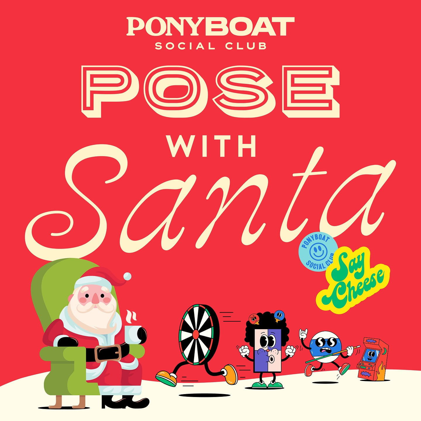 Pose with Santa at PonyBoat Social Club 2